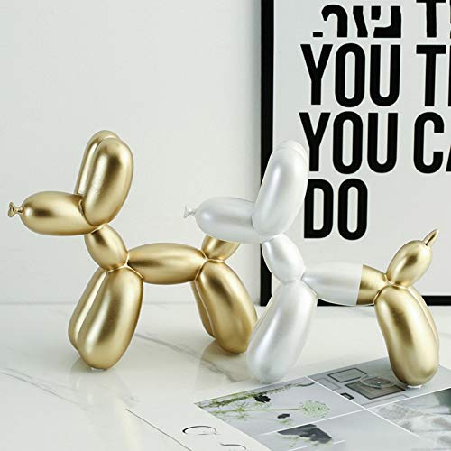 Adornos para perros con globo, oficina, decoración de mesa, estatua de perro de estilo nórdico globo perro mini estatuilla animal arte escultura arte regalo