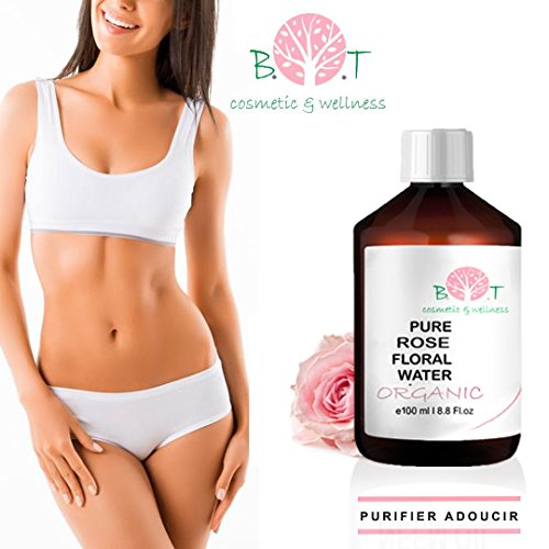 Agua Floral Puro Ecológico Hidrolato de Rosa ORGÁNICO Piel Sensible/Piel Madura 100 ml