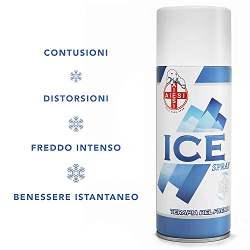 AIESI® Hielo Spray instantáneo con MENTOL lata de 400 ml ICE SPRAY # Made in Italy