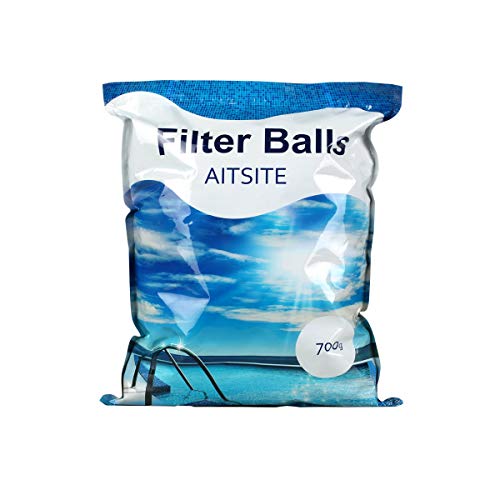 Aitsite 700g Bolas de Filtro Depuradora Piscina Remplazar 25 kg de Arena de Filtro Filtro de Fibra para Filtro de Piscina Bolas de Filtro e Arena de Acuario