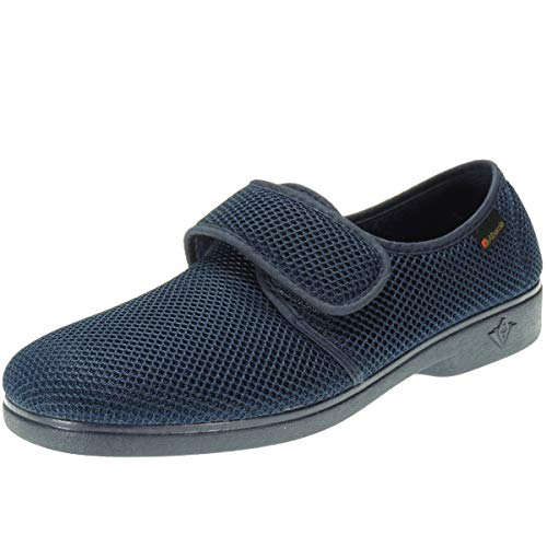 ALBEROLA T867 Zapatilla Cerrada Rejilla Ajuste Velcro Hombre Transpirable Antideslizante Perfumada Marino Talla 42