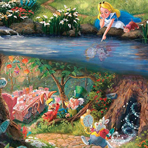 Alicia en el país de las maravillas lienzo pintura por Thomas Kinkade carteles impresiones arte de la pared imagen moderna decoración del hogar niño Navidad regalos sin marco