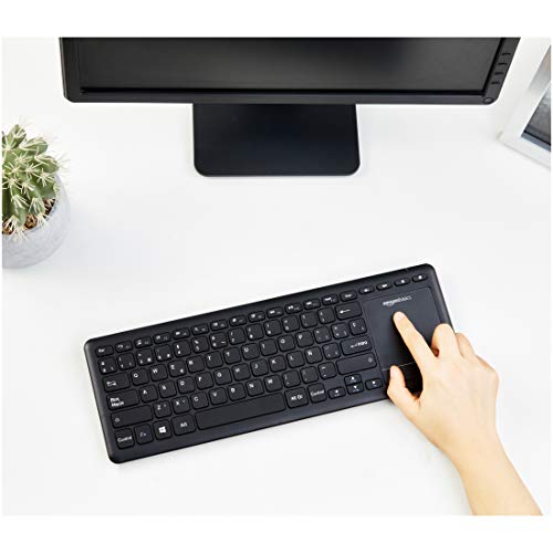 AmazonBasics - Teclado inalámbrico con Touchpad para televisión Smart TV - formato español (QWERTY)