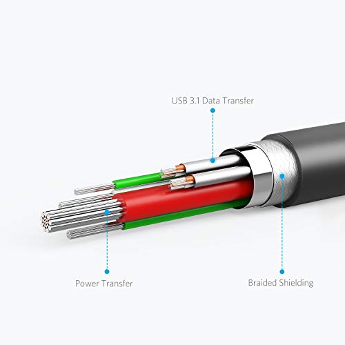 Anker Powerline II USB-C to USB 3.1 - Cable USB (0,9 m, USB C, USB A, 3.1 (3.1 Gen 2), 10000 Mbit/s, Negro)