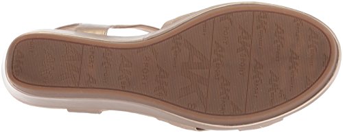 Anne Klein Mujeres Zapato de Piso, Metallic Light Natural Ivory Synthetic, Talla 8.5