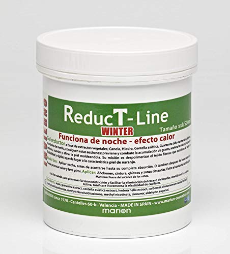 Anticelulítico Reductor Reductline WINTER Efecto Calor xxl - 500 ml, a base de Extractos Vegetales; Canela, Centella Asiática, Hiedra, Guaranina, Nicotináto de Metilo . Todo Tipo de Piel.