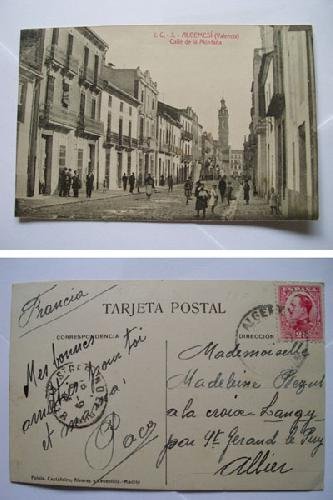 Antigua Postal - Old Postcard : Calle de la Montaña - ALGEMESI ( Valencia)