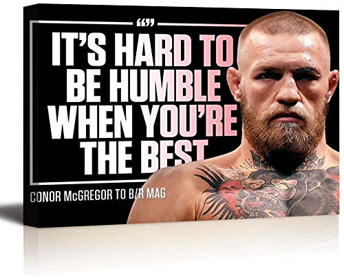 anzonto Pictures Arts Craft para decoración de la pared del hogar, regalo de Conor Mcgregor mejores citas de arte para sala de estar o dormitorio, 28 x 20 pulgadas