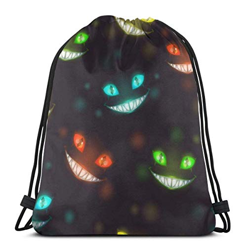 AOOEDM Scary Halloween Night Background Mochila con cordón Bolsillo con viga Bolsa deportiva Mochila para estudiantes Mochila de gimnasio Mochila para senderismo Yoga Gimnasio Natación Viajes Playa B