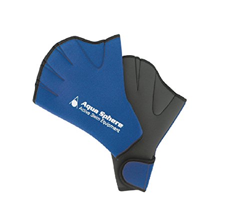 Aqua Sphere Fitness - Guantes de Fitness y natación, tamaño S, Color Azul