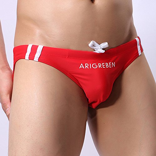 Arigreben Bañadores de natación para Hombre Slip Surf Calzoncillos Cortos Trajes de Baño Cortos Cordón Adjustable LEORTKS