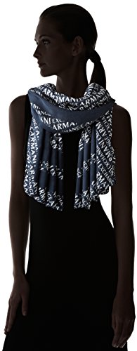 Armani Exchange The AX Bufanda, Azul (Navy/White 05am), Talla Única (talla del fabricante: TU) para Mujer