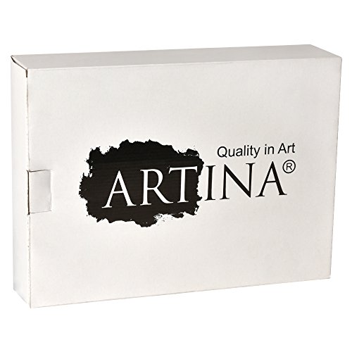 Artina set de pintura 89 piezas Génova Maletín madera ceras, lápices de colores, acuarelas alta calidad regalo ideal