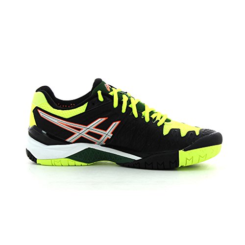 Asics Gel Resolution 6 zwart geel heren tennisschoenen (E500Y-9993)