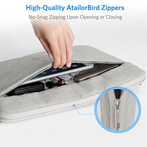 AtailorBird Funda Ordenador Portatil 13,3 Pulgadas,Bolsa pc Portátil Impermeable Anti-rasguños Antigolpes,Funda 13,3" Acolchada per Laptop/Notebook/MacBook/Chromebook - Gris