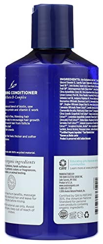 Avalon Organics, Acondicionador orgánico para el cabello con biotina B, 397 g