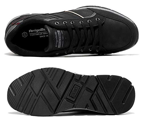 AX BOXING Zapatillas Hombres Deporte Running Sneakers Zapatos para Correr Gimnasio Deportivas Padel Transpirables Casual 40-46 (44 EU, Gris Negro)