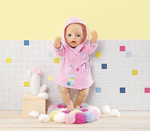 BABY born Bathrobe Albornoz de muñecas - Accesorios para muñecas (Albornoz de muñecas, 3 año(s), Azul, Rosa, 43 cm, Chica, 43 cm)