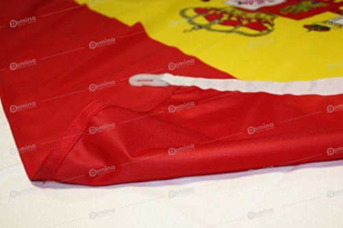 Bandera España 225x150 cm en tela náutico resistente al viento 115g/m², bandera española 225x150 lavable,bandera de Espana 225x150 alta calidad con cordón,doble costura perimetral y cinta de refuerzo