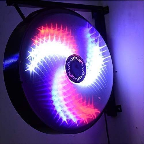 Barberos LED Polo Europeo de peluquería clásica de 17" / 23” de poste del peluquero de luz que ilumina gira el LED azul blanco rojo de rayas for montar en la pared de la lámpara del salón de pelo pelu