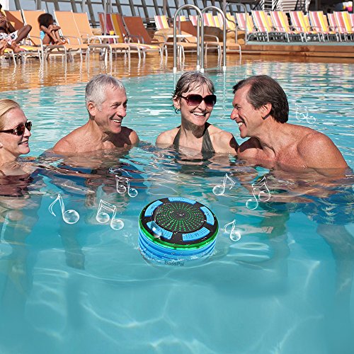 BassPal - Altavoz de Ducha, IPX7 Impermeable portátil inalámbrico Bluetooth 4.0 Altavoces con súper bajo y Sonido HD, Altavoz Playa, Piscina, Cocina y hogar (Azul)