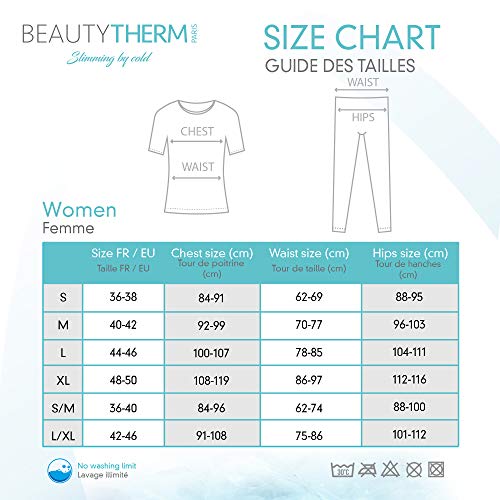 Beautytherm – Leggings cortos anticelulíticos para mujer – Panty triple acción adelgazante y reductor – Efecto push Up – Tecnología francesa Cosméto Jade Negro XL