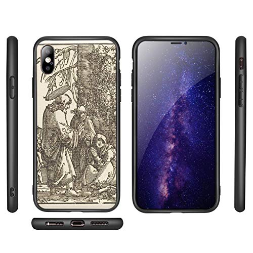 Berkin Arts Albrecht Altdorfer para el Caso del iPhone X/iPhone XS/Estuche para teléfono móvil Artes/Impresión Giclee UV Cubierta del(Cristo Si congeda da Maria Prima Della Passione)