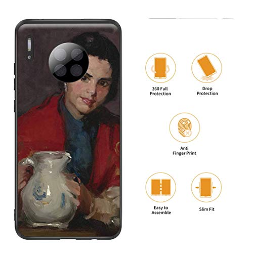 Berkin Arts Robert Henri para el Caso del Huawei Mate 30 /Estuche para teléfono móvil de Bellas Artes/Impresión Giclee UV en la Cubierta del teléfono móvil(Segovia Girl Holding Pitcher)