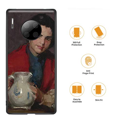 Berkin Arts Robert Henri para el Caso del Huawei Mate 30 Pro/Estuche para teléfono móvil de Bellas Artes/Impresión Giclee UV en la Cubierta del teléfono móvil(Segovia Girl Holding Pitcher)