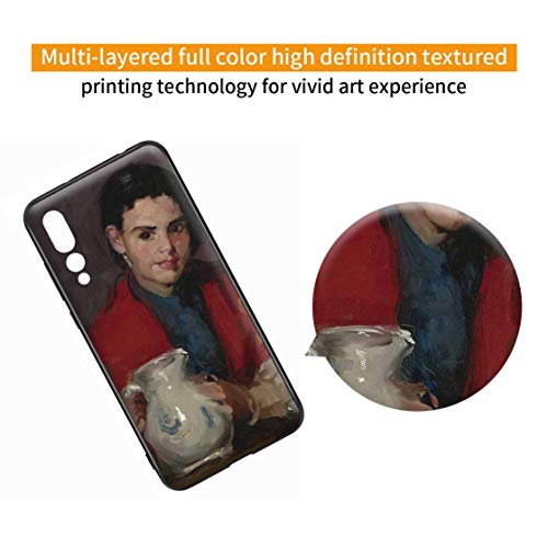 Berkin Arts Robert Henri para el Caso del Huawei P20 Pro/Estuche para teléfono móvil de Bellas Artes/Impresión Giclee UV en la Cubierta del teléfono móvil(Segovia Girl Holding Pitcher)