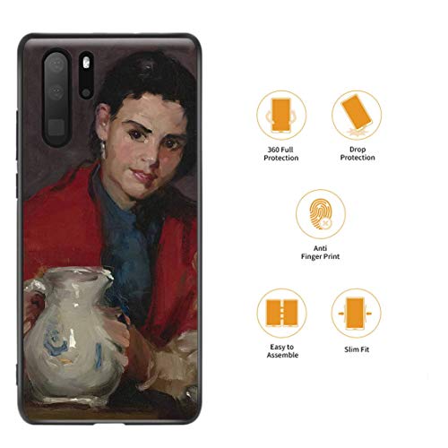 Berkin Arts Robert Henri para el Caso del Huawei P30 Pro/Estuche para teléfono móvil de Bellas Artes/Impresión Giclee UV en la Cubierta del teléfono móvil(Segovia Girl Holding Pitcher)