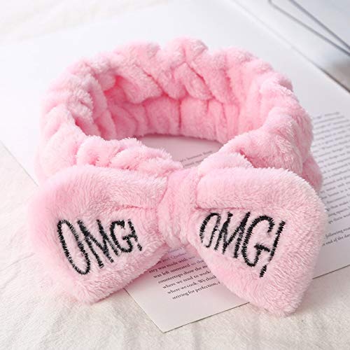 Best Quality - Women's Hair Accessories - letter omg coral fleece soft bow headbands for women girls cute hair holder hairbands hair bands headwear hair accessories - by NOEL - 1 PCs