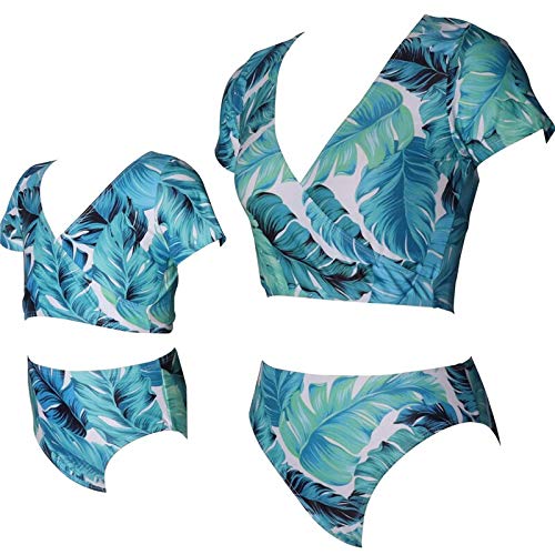 Bikinis Bañador Mujer Traje De Baño Traje De Baño Madre E Hija Traje De Baño De Dos Piezas con Estampado De Leopardo Traje De Baño A Juego Bikini 152 (Niño) X2018Blue