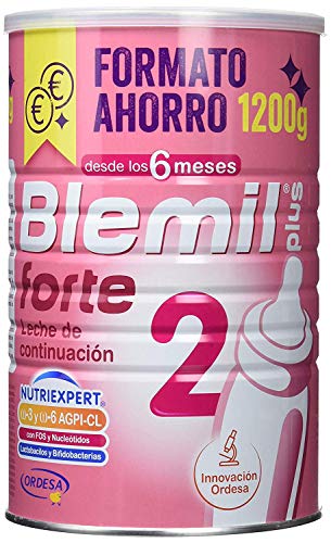 Blemil Plus Forte 2, Leche de continuación para bebé - Pack de 2 x 1200 g - Total: 2400 g + Blevit Plus 8 Cereales para bebé - Pack de 2 x 500 g - Total: 1000 g