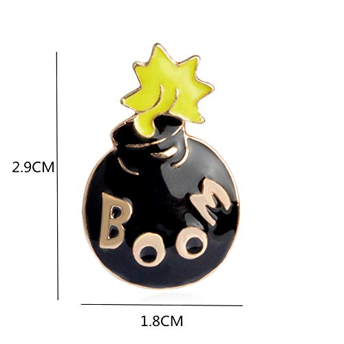 BOENTA Broches para Ropa Mujer Broches Broches para Las Mujeres Broches para Mujeres de Menos de 3 Libras Esmalte Pin Art Deco Broche Pines de Esmalte Boom