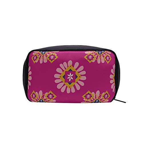 Bolsa de cosméticos de maquillaje Azulejo marroquí pequeño Marrakech tradicional Africana Bolsa de aseo de viaje adornada para mujer Bolsa de maquillaje Bolsa de herramientas de viaje Bolsas de cosmé