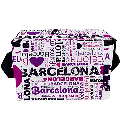 Bolsa para el almuerzo a prueba de fugas, bolsa de comida, bolsa térmica con correa para el hombro, para oficina, trabajo, escuela, pícnic, al aire libre, citas de Barcelona