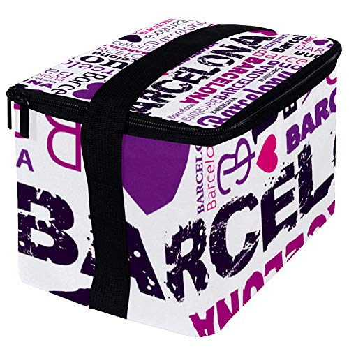 Bolsa para el almuerzo a prueba de fugas, bolsa de comida, bolsa térmica con correa para el hombro, para oficina, trabajo, escuela, pícnic, al aire libre, citas de Barcelona