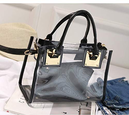 Bolso Bolso De Playa Portátil para Mujer, Mensajero De Hombro, Bolso De Gelatina Transparente para Madre E Hijo, Bolso para Mujer, Bolso para Mujer M