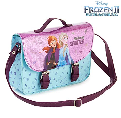 Bolso Disney Frozen para niñas, bolso de hombro con la princesa de Disney Anna y Elsa, bolso cruzado con purpurina, bolsos de moda para niñas de día o de viaje