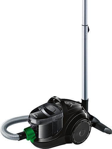 Bosch BGS1UECO2 GS10 ProEnergy Aspirador sin bolsa, ultracompacto, 550 W, 1.4 litros, negro y verde