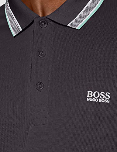 BOSS Paddy Camisa de Polo, Gris Oscuro, XS para Hombre