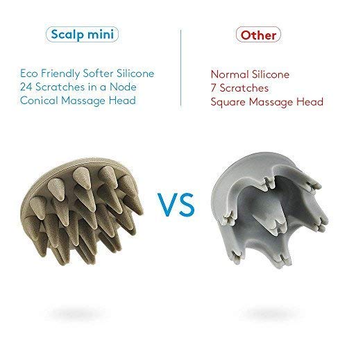 Breo Masajeador de Cuero Cabelludo, Masajeador Impermeable de Cabeza y Cuerpo para Relajar los Músculos Tensos y Mejorar la Circulación Sanguínea, Uso Húmedo y Seco - Scalp mini