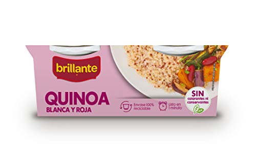 Brillante - Quínoa Cereal Saludable Color Blanco y Rojo, 2 x 125 g