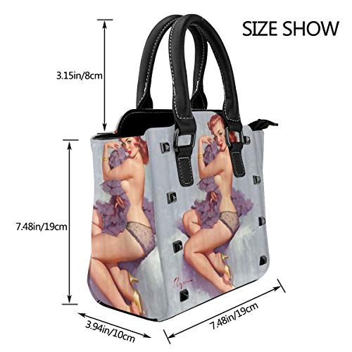 BROWCIN Pin Up Girl sexy en la cama Body Art Painting Desmontable Moda Tendencia Bolso de las señoras Bolso de hombro