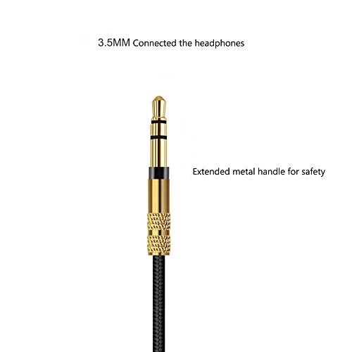 Cable de audio estéreo de 3,5 mm para Sony WH-1000xm3, Beats Solo 3 con micro en línea y mando a distancia Cables de repuesto para auriculares Sony Cable Accesorio por Carplink