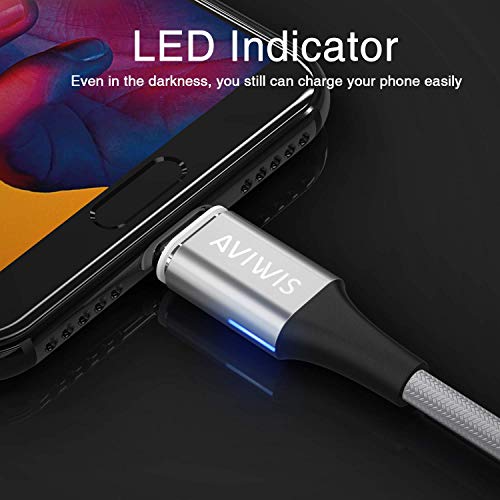 Cable USB Magnético, AVIWIS Multi Cable Magnetic de Carga Cargador Iman con Adaptador 3 en 1 Micro USB Tipo C IP Compatible con Android Galaxy, Xiaomi, Huawei, Honor, Kindle