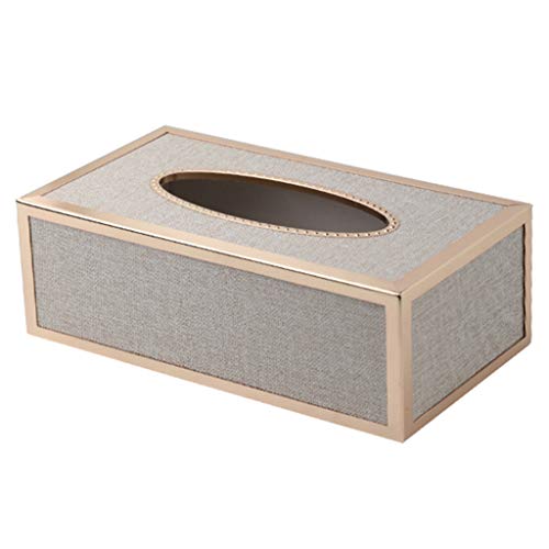 caja de pañuelos Cubierta Faciales del Automóvil Cuero De PU Material del Marco De Acero Inoxidable Soporte Sensación Exquisita De La Mano para Encimeras De Baño