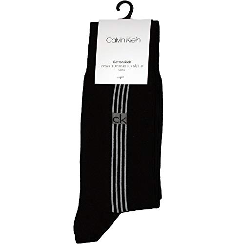 Calvin Klein 2 Pack Hombre Calcetines Negro