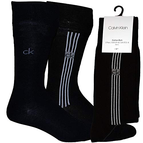 Calvin Klein 2 Pack Hombre Calcetines Negro